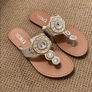 Beaded flip flops